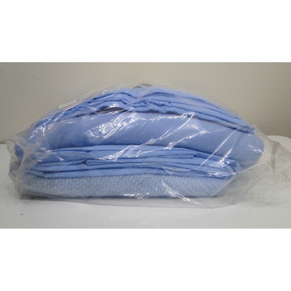 Chatham CMI Industries Blue Acrylic Blanket Set Full 80x90 Thermal Conventional - Picture 7 of 9